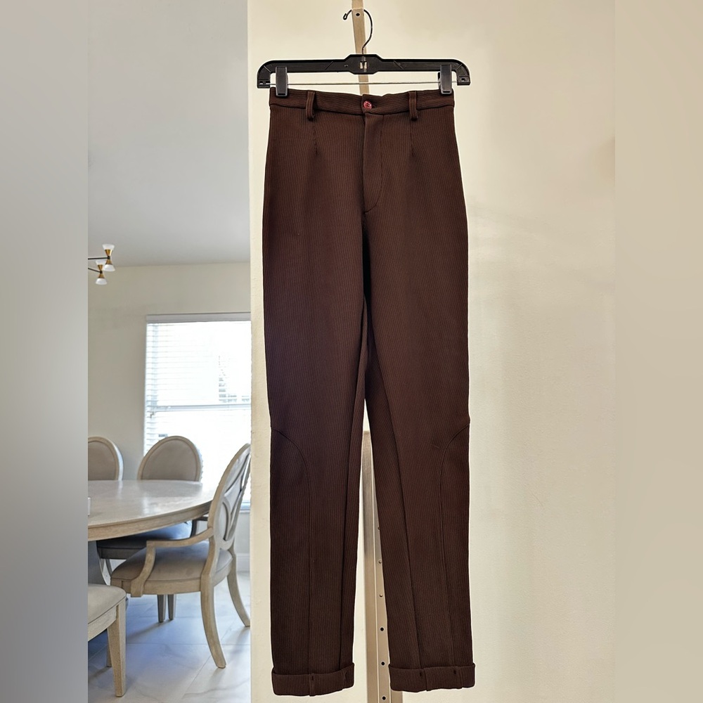Philip Adec Paris Brown Ribbed Riding Pants